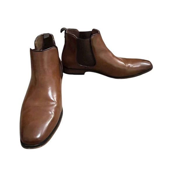 Tommy Hilfiger Sesame Chocolate Brown Burnished Leather Men's Boots 10.5 - Picture 8 of 9